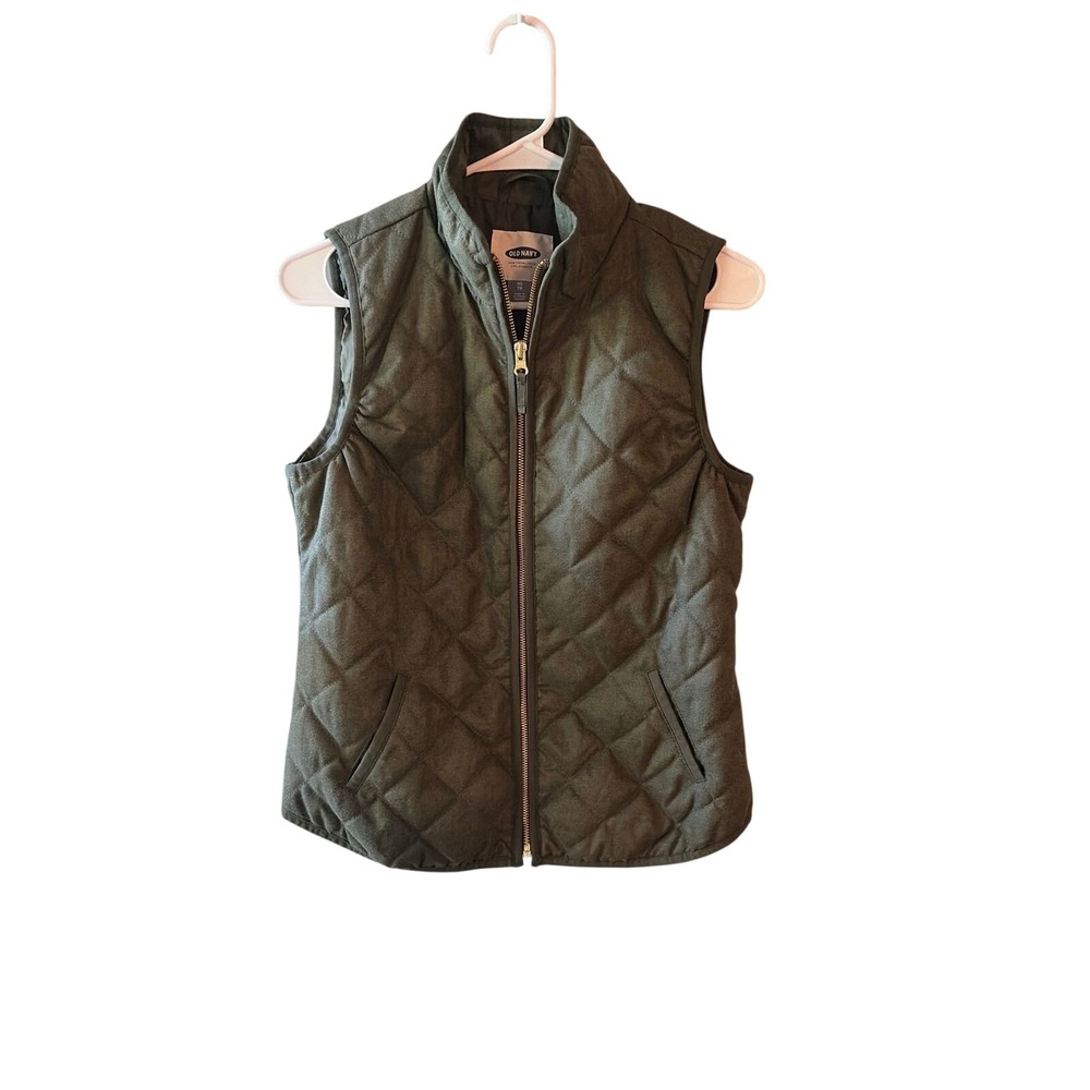 ON quilted olive vest‎ extra small fall winter